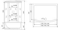 Timo Standart T-1170 душевая кабина 170*88*220, турецкая баня хамам