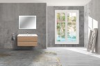 База под раковину Gio 100 подвесная, 2 выкатных ящика soft-close, N.Oak