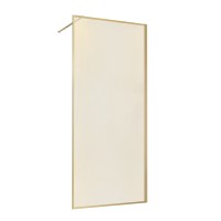 Душевая перегородка Walk-In VSW-1HP100GWBG, 1000*2000,браш.золото, стекло ламинир. с золотыми нитями