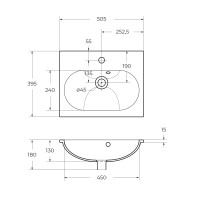 Керамическая раковина BelBagno BB1923-500