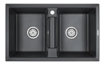Мойка TANDEM 80/2, IT-GRANIT, PM238150-BL, черный, 810х500 мм, Paulmark