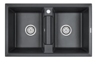 Мойка TANDEM 80/2, IT-GRANIT, PM238150-BL, черный, 810х500 мм, Paulmark