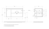 База под раковину подвесная BelBagno KRAFT-1000-2C-1A-SO-CG-R Cemento Grigio