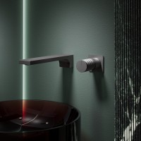 Смеситель для раковины Domus VBFW-5DM01GM встраиваемый, вороненая сталь