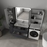 Тумба подвесная STYLE LINE "Атлантика 90", Люкс Плюс графит с раковиной Атлантик 90  