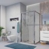 Душевое ограждение Niagara Nova NG-62-10A-A90 (100х90х195) прямоугольник,хром,двери раздвижные,стекло прозрачное,2 места