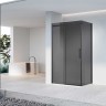 Душевой уголок Como-N VSR-4CN8016CGB, 1600*800, черный, стекло тонированное