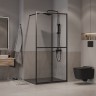 Душевая перегородка Niagara Nova NG-686-12BLACK (120х195) черный матовый,стекло прозрачное,1 место