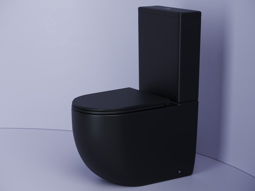 Напольный пристенный унитаз Metropol Rimless CN4001MB