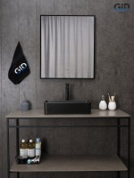 Раковина Gid Bm1104 53359 накладная черная матовая 46x23x12