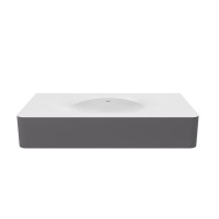 Раковина Vincea Caprise VCB-4CA100MWG, Corian, цвет белый матовый + серый матовый