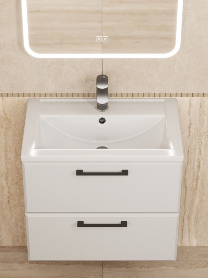 Тумба под раковину Uperwood Foster NEW 60 см, подвесная, белая