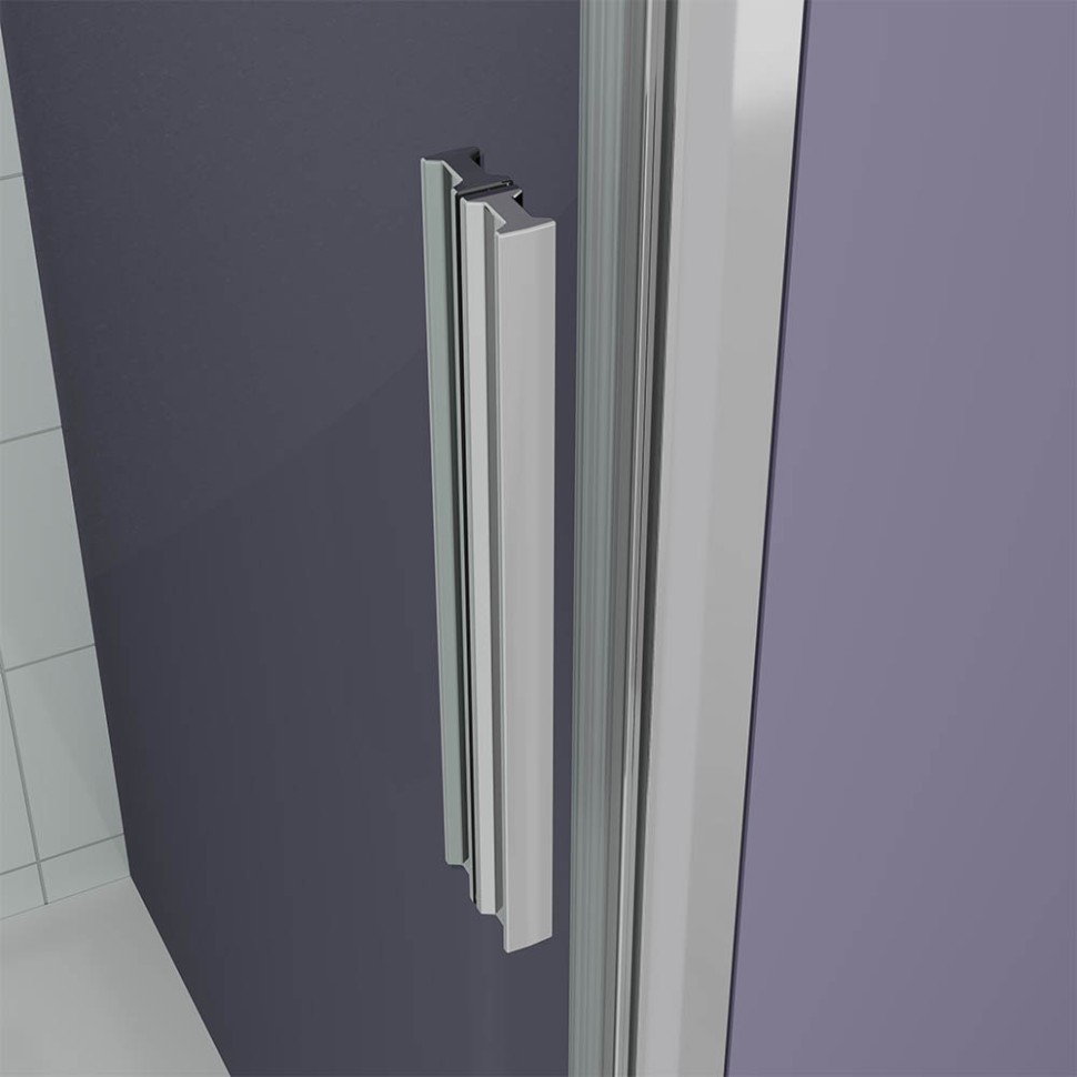 Душевая дверь Veconi Ottimo P30 CH, 800x1900, хром, стекло матовое