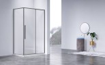 Душевой уголок Slim-N VSR-4SN8014CLGM, 1400*800, вороненая сталь, стекло прозрачное