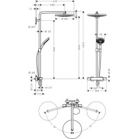 Душевая система Hansgrohe Raindance Select S хром, белый (27133400)