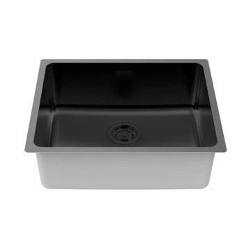Мойка YUNI 54 UNI, нерж. сталь, YU54-MBN, матовый черный NANO-PVD, 540х440мм, Paulmark
