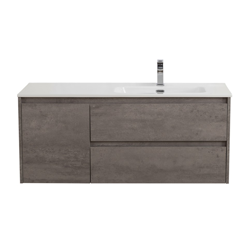 База под раковину подвесная BelBagno KRAFT-1200-2C-1A-SO-CG-R Cemento Grigio