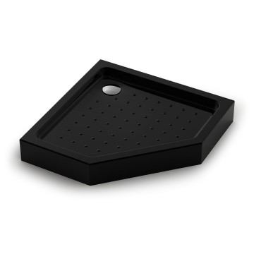 Душевой поддон Veconi Tezeo acrylic TZ-53B, 800x800x150, акрил, черный