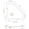 Душевой поддон Veconi Tezeo acrylic TZ-53B, 800x800x150, акрил, черный