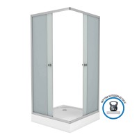 Душевой уголок Niagara Eco NG-008-14Q (80х80х195) низкий поддон(13см),стекло матовое,2 места
