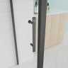 Душевой угол Veconi Evo 100SP B 1000х800x1950, черный матовый, прозрачное стекло