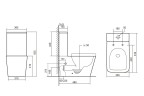 Унитаз ABBER Rechteck AC1210TMW компакт белый матовый, безободковый, смыв торнадо