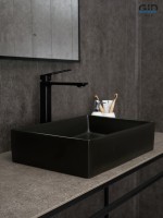 Раковина Gid Bm1204 53360 накладная черная матовая 45x32x11