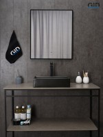 Раковина Gid Bm1204 53360 накладная черная матовая 45x32x11