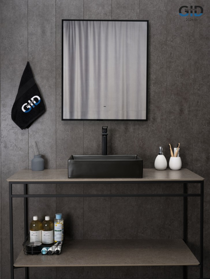 Раковина Gid Bm1204 53360 накладная черная матовая 45x32x11