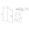 Душевая дверь City VDS-5CT110MT, 1100, хром, стекло текстурное