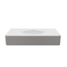 Раковина Vincea Caprise VCB-4CA100MWLG, Corian, цвет белый матовый + светло-серый матовый