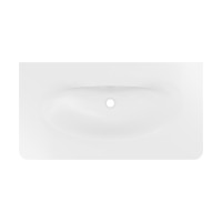 Раковина Vincea Caprise VCB-4CA100MWLG, Corian, цвет белый матовый + светло-серый матовый