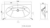 Раковина Vincea Caprise VCB-4CA100MWLG, Corian, цвет белый матовый + светло-серый матовый