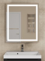 Зеркало шкаф с подсветкой в ванную 60 см, Uperwood Tanos, черное