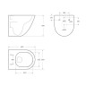 Чаша подвесного безободкового унитаза Belbagno со смывом TORNADO BelBagno AMANDA-TOR BB051CH-TOR-FC