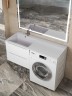 Раковина над стиральной машиной Uperwood Cosmos Quartz 120 см, левая, крыло справа, жасмин