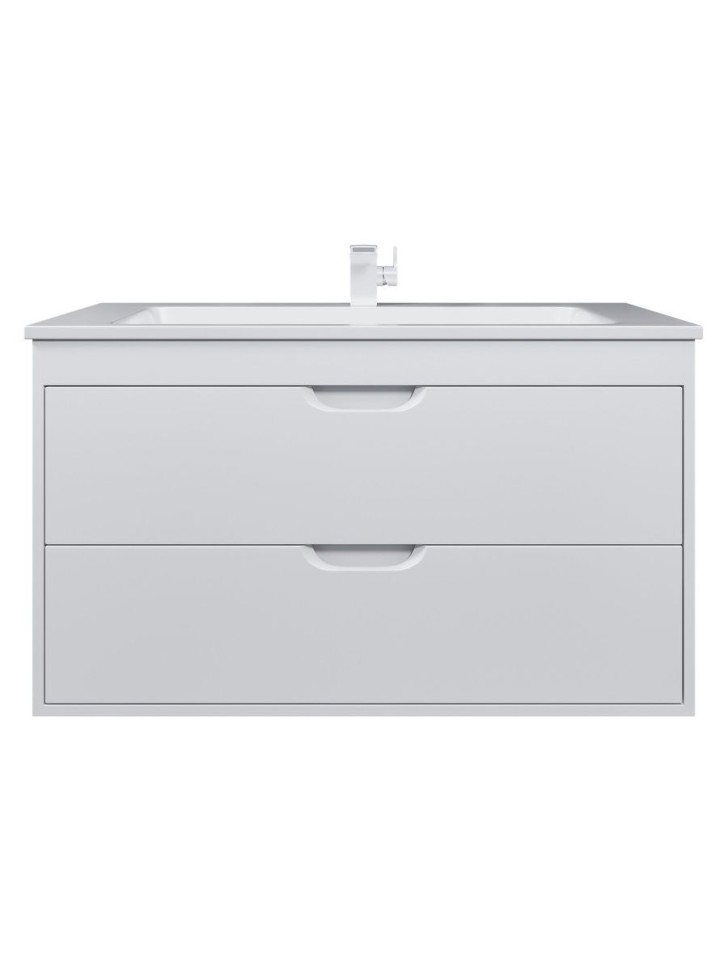 Тумба под раковину для ванной подвесная Uperwood Modul 95х44,4х55 см, белаяатовая