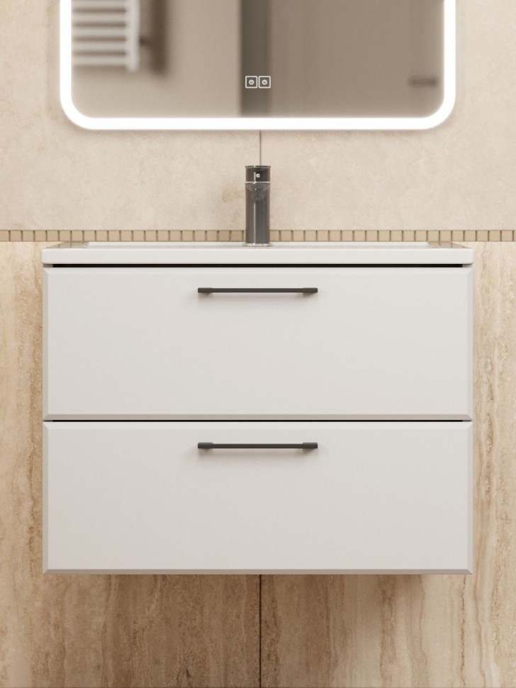 Тумба под раковину Uperwood Foster NEW 70 см, подвесная, белая