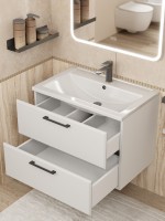 Тумба под раковину Uperwood Foster NEW 70 см, подвесная, белая