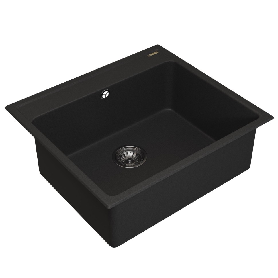 Кухонная мойка из искусственного камня Uperwood UPD-104, прямоугольная, цвет уголь