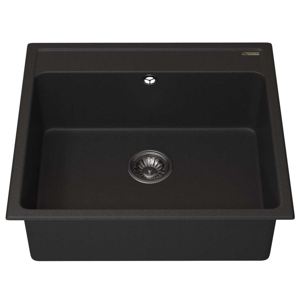 Кухонная мойка из искусственного камня Uperwood UPD-104, прямоугольная, цвет уголь