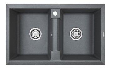 Мойка TANDEM 80/2, IT-GRANIT, PM238150-DG, графит, 810х500 мм, Paulmark