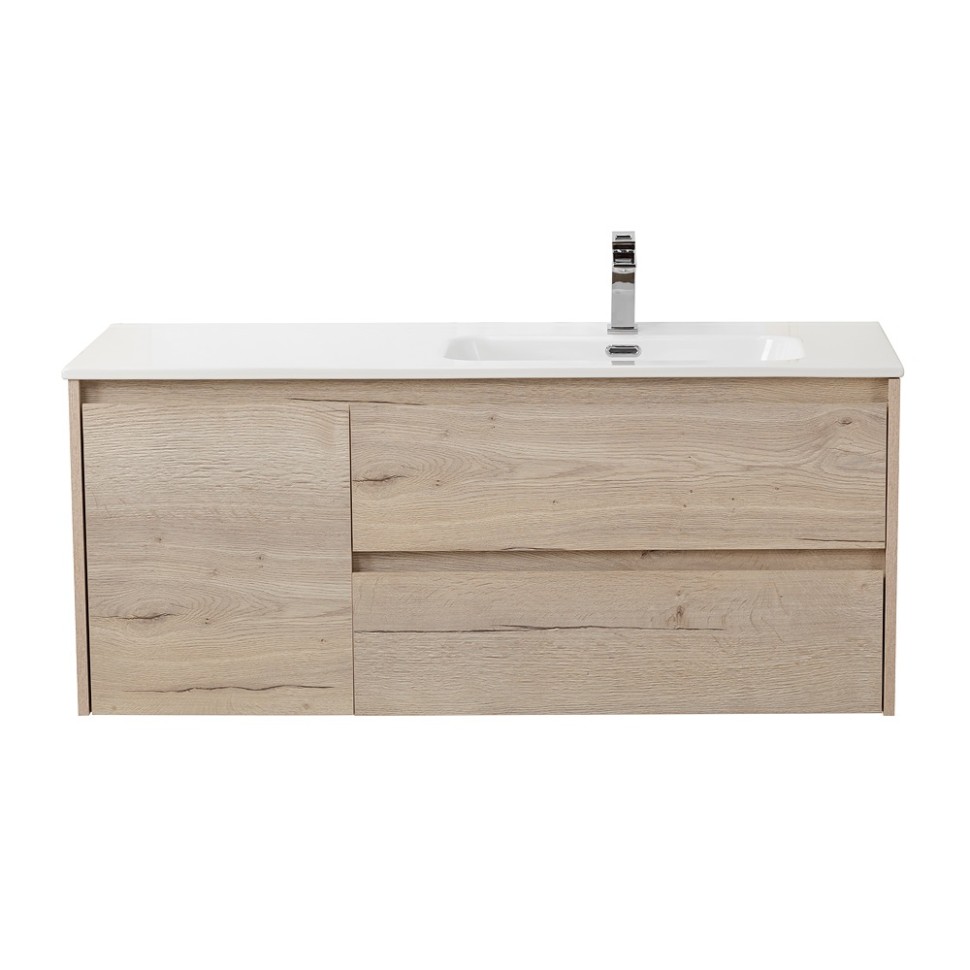 База под раковину подвесная BelBagno KRAFT-1000-2C-1A-SO-RGB-R Rovere Galifax Bianco