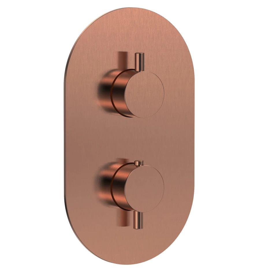 AQM8806BC Siena Встраиваемый термостат на 3 потр. в комплекте с внутр. частью, медь шлифованная