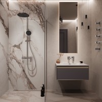 Душевая стойка Puro VSFS-5P1CH с изливом, хром