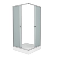 Душевой уголок Niagara Eco NG-009-14Q (90х90х195) низкий поддон(13см),стекло матовое,2 места