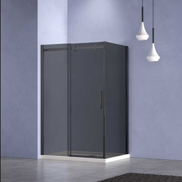 Душевой уголок Комо-Н (Como-N) VSR-4CN9016CGB, 1600*900, черный, стекло тонированное