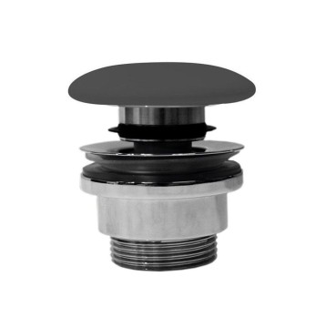 Донный клапан клик-клак GSI SPARES PCS26 для раковин/биде с переливом, цвет черный матовый Ardesia