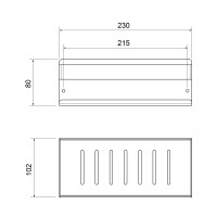 Полка Timo Luiro 18579/17 золото матовое