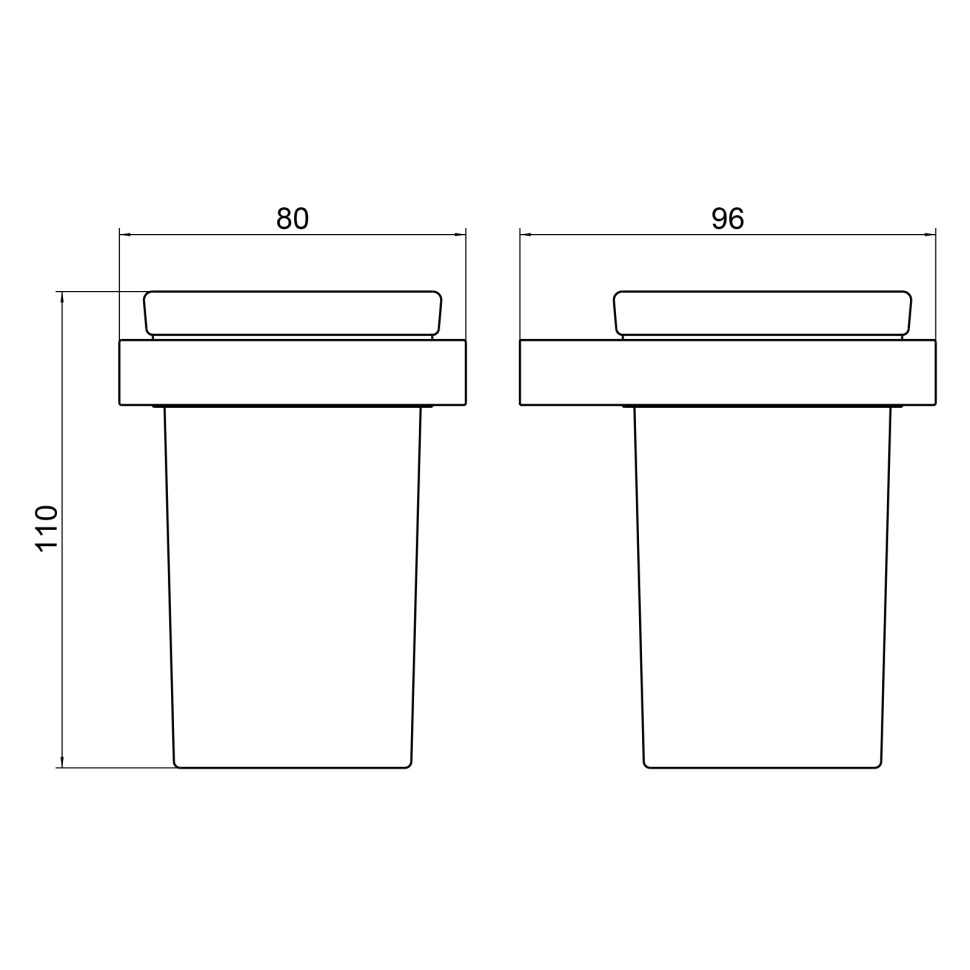 Стакан для зубных щеток Timo Petruma 15233/03 черный